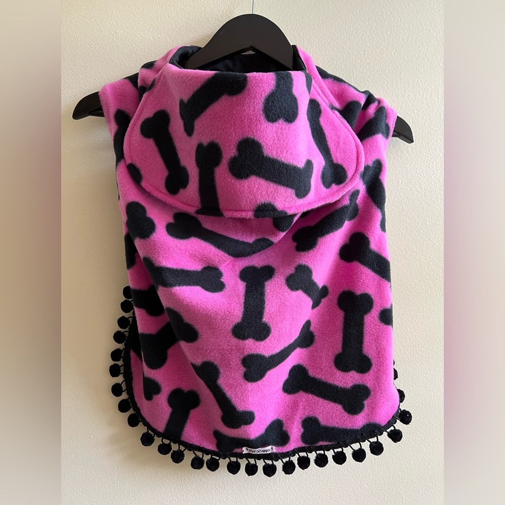 Handmade Designer Fleece Jacket with Collar.
